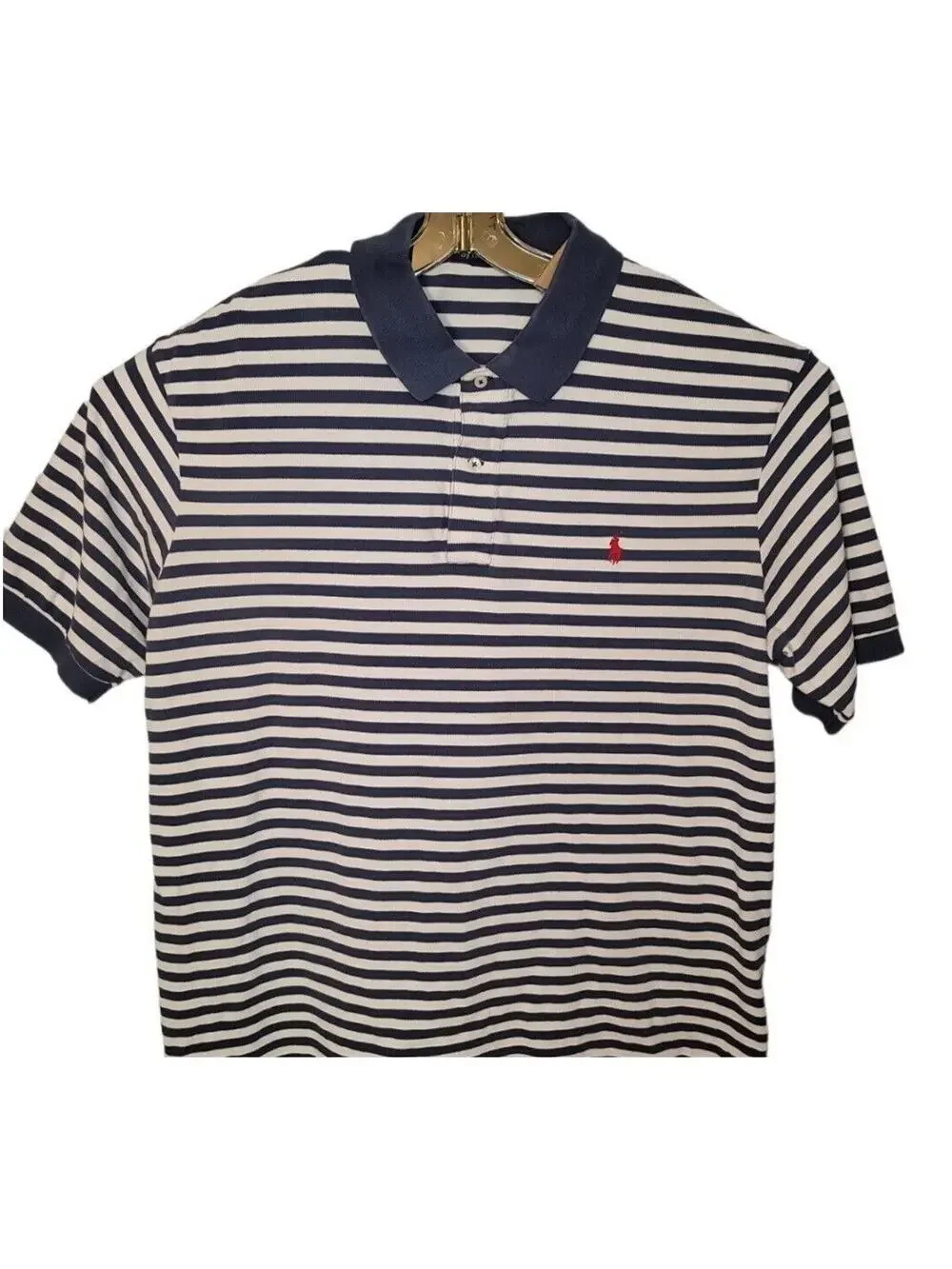 Polo Ralph Lauren Big Tall 2XB Blue Stripe Polo Heritage Prep